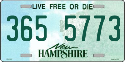 NH license plate 3655773