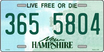 NH license plate 3655804