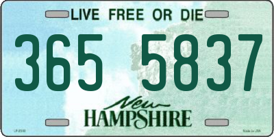NH license plate 3655837
