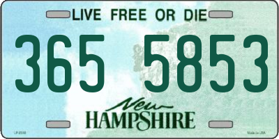 NH license plate 3655853