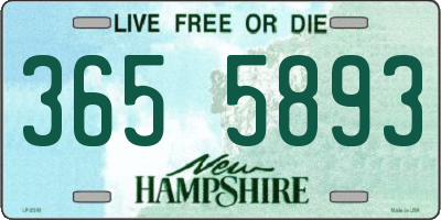 NH license plate 3655893