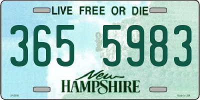 NH license plate 3655983