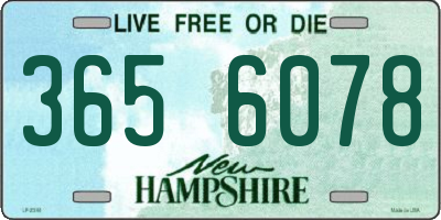NH license plate 3656078