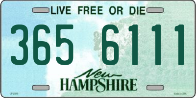 NH license plate 3656111