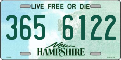 NH license plate 3656122