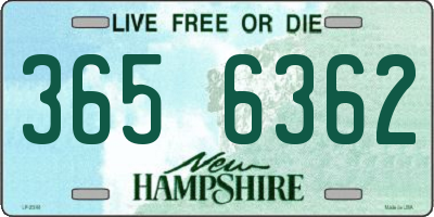 NH license plate 3656362