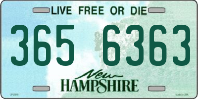 NH license plate 3656363