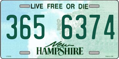 NH license plate 3656374