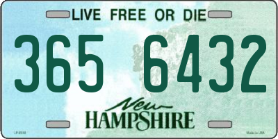 NH license plate 3656432