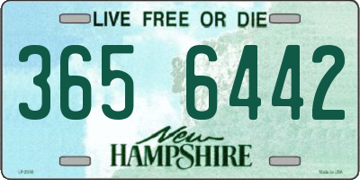 NH license plate 3656442
