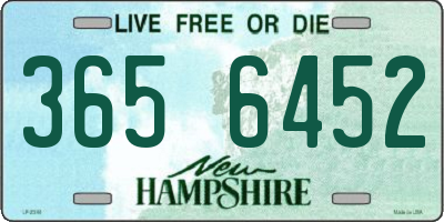 NH license plate 3656452