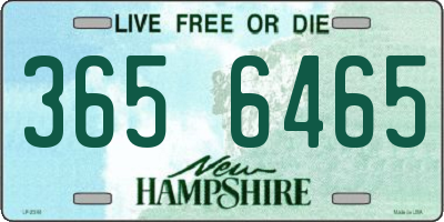 NH license plate 3656465