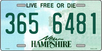NH license plate 3656481