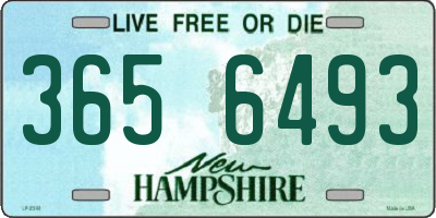 NH license plate 3656493