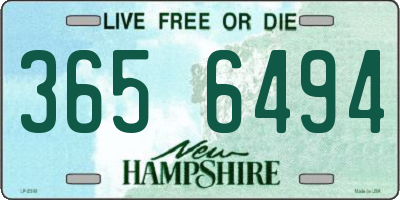 NH license plate 3656494