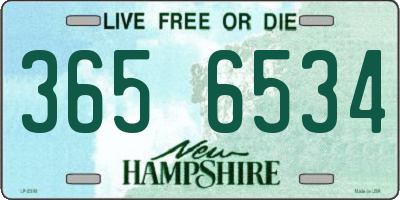 NH license plate 3656534