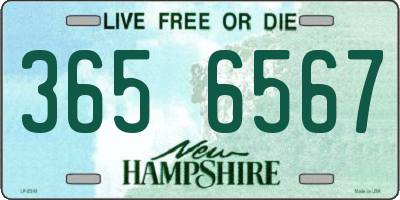 NH license plate 3656567