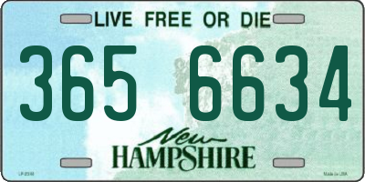 NH license plate 3656634