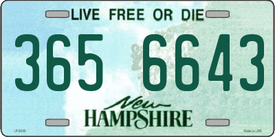 NH license plate 3656643