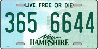 NH license plate 3656644