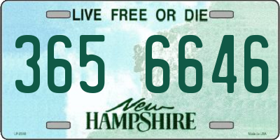 NH license plate 3656646