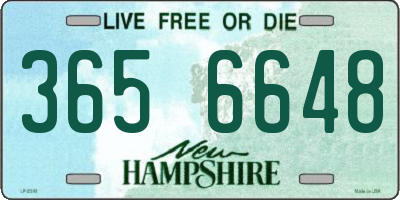 NH license plate 3656648