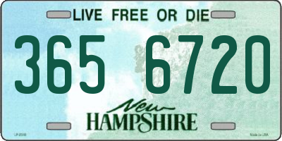 NH license plate 3656720
