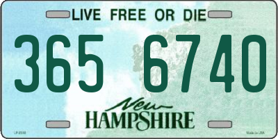 NH license plate 3656740