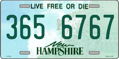 NH license plate 3656767