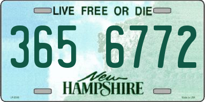 NH license plate 3656772