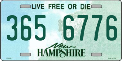 NH license plate 3656776