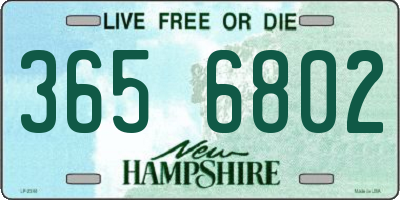 NH license plate 3656802