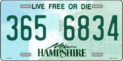 NH license plate 3656834