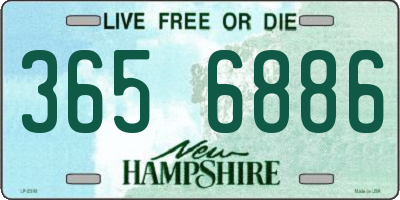 NH license plate 3656886