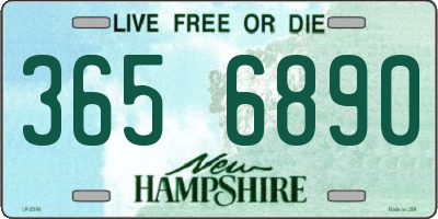 NH license plate 3656890