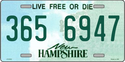 NH license plate 3656947