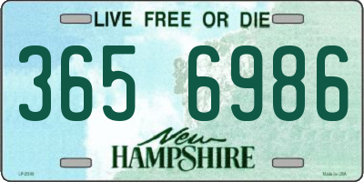 NH license plate 3656986