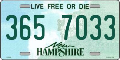 NH license plate 3657033