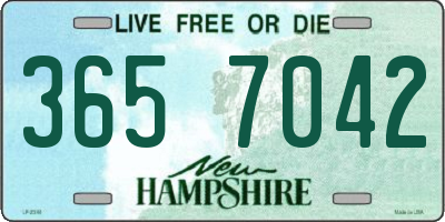 NH license plate 3657042