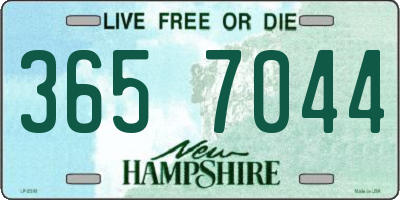 NH license plate 3657044