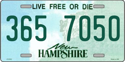 NH license plate 3657050