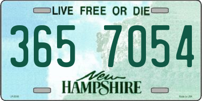 NH license plate 3657054