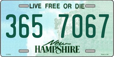 NH license plate 3657067