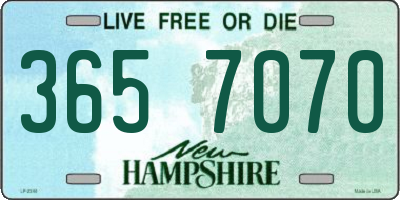 NH license plate 3657070