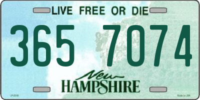 NH license plate 3657074