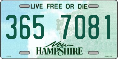 NH license plate 3657081