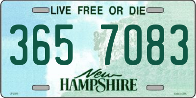 NH license plate 3657083