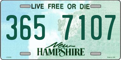 NH license plate 3657107