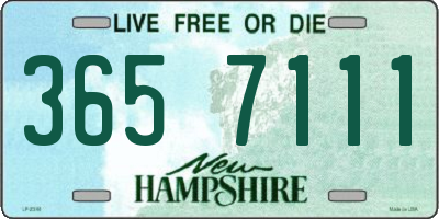 NH license plate 3657111