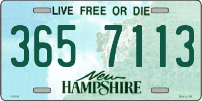 NH license plate 3657113